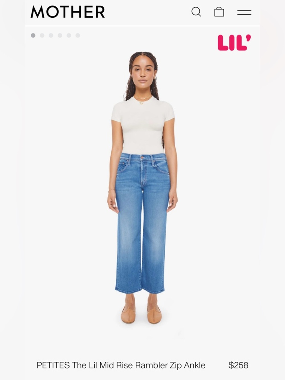 MOTHER Lil Mid Rise Rambler Zip Ankle